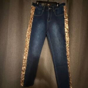 Women's Sequin-Trimmed Jeans